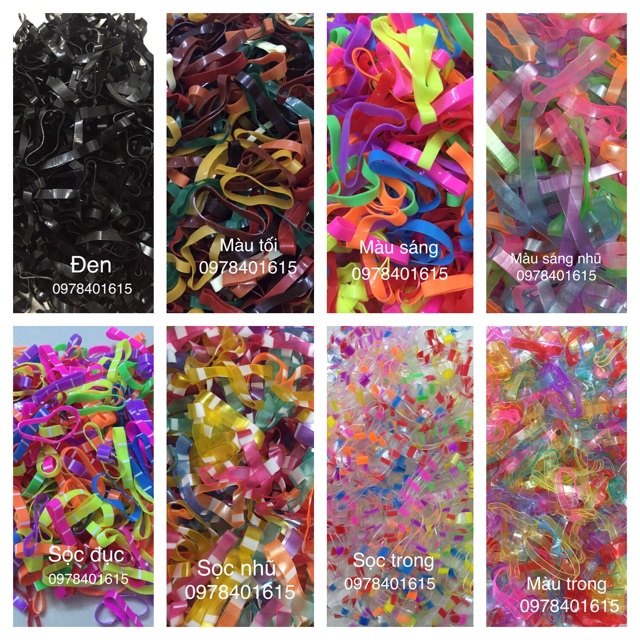 Sỉ thun cột tóc 10kg chọn màu