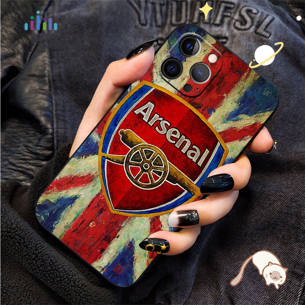Ốp Điện Thoại Silicon Mềm Hình Câu Lạc Bộ Arsenal Cho iPhone 7 8 7 + 8 + 6 + 6S + XR XS Max 5 5s ni11