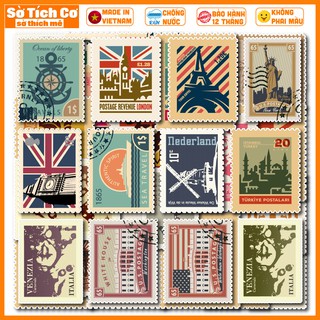 [Bộ 50 Sticker] Vintage Stamp chống nước sticker dán laptop, điện thoại, đàn guitar, mũ bảo hiểm, vali. MSP: ST45