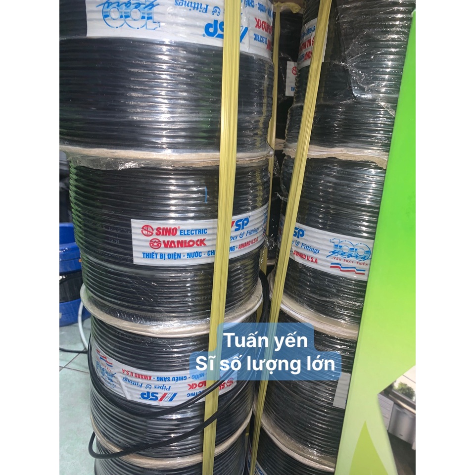 Dây Điện Thoại SiNo Cuộn 200m Dây Xám, Dây Đen 4R SiNo- Hàng Chính Hãng