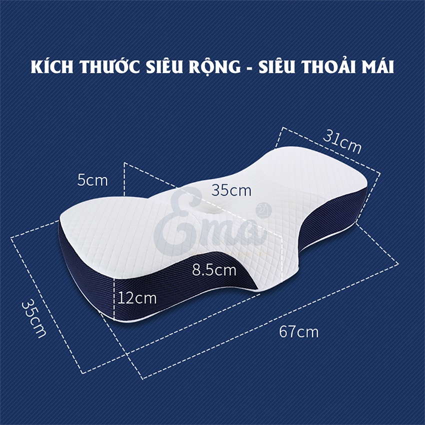 Gối Nệm Ema - Thiết Kế Chuẩn Theo Công Thái Học - Thuocviet24h