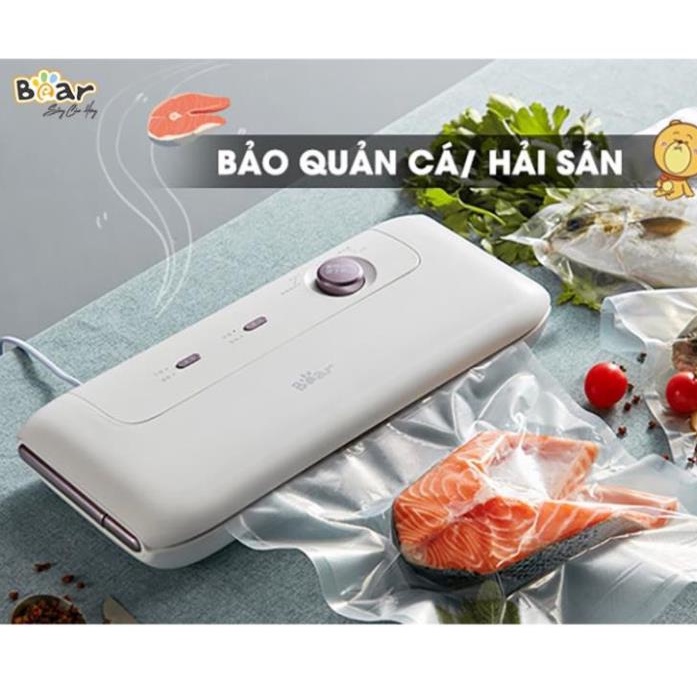 Máy hút chân không Bear mini cầm tay 4 tính năng giúp bảo quản thực phẩm lâu Tặng kèm 30  túi Gia dụng Bear Tuli Mart