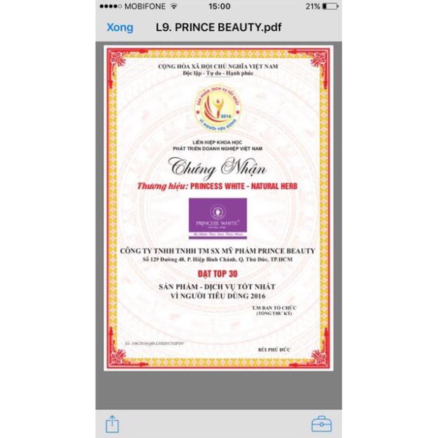 BỘ SẢN PHẨM NICEDAY +SERUM 3IN1 PRINCESSWHITE