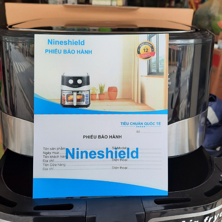 Nồi chiên không dầu dung tích lớn 10.5L Nineshield KB-8002 mẫu mới