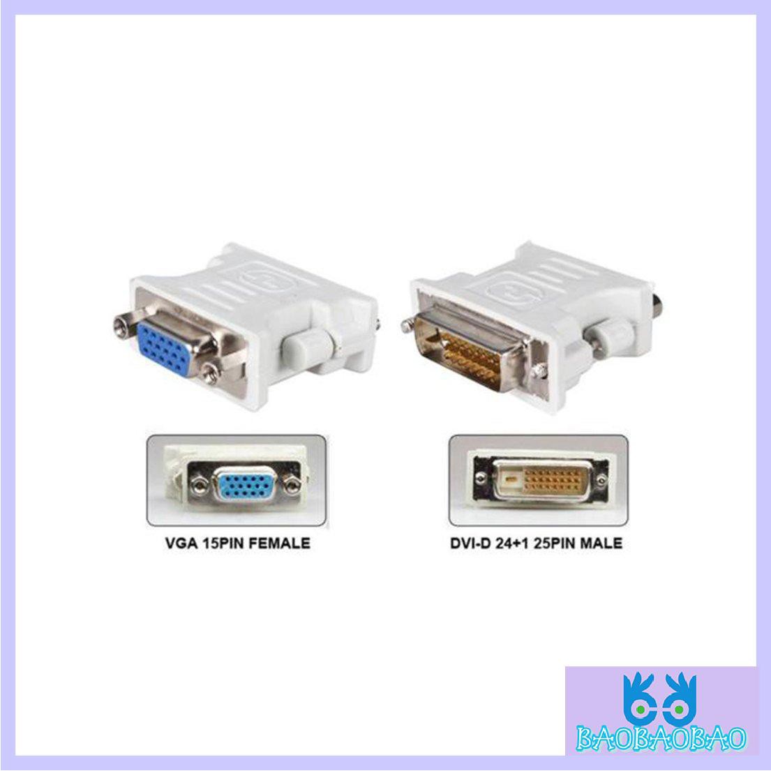 Đầu Chuyển Đổi Vga Sang Dvi D / 24 + 1 Pin Male Sang Vga Female | BigBuy360 - bigbuy360.vn