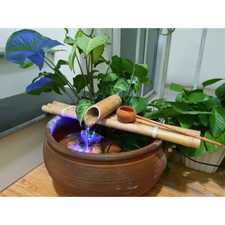 Thác nước phong thủy bằng tre-09