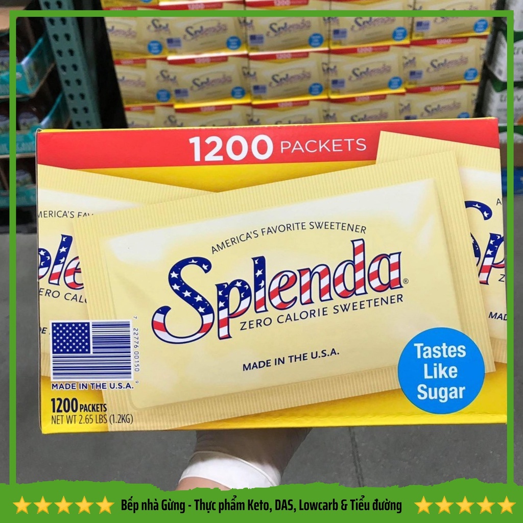 50 gói đường ăn kiêng Splenda chính hãng - For Keto, DAS, Lowcarb, Eatclean & Tiểu đường