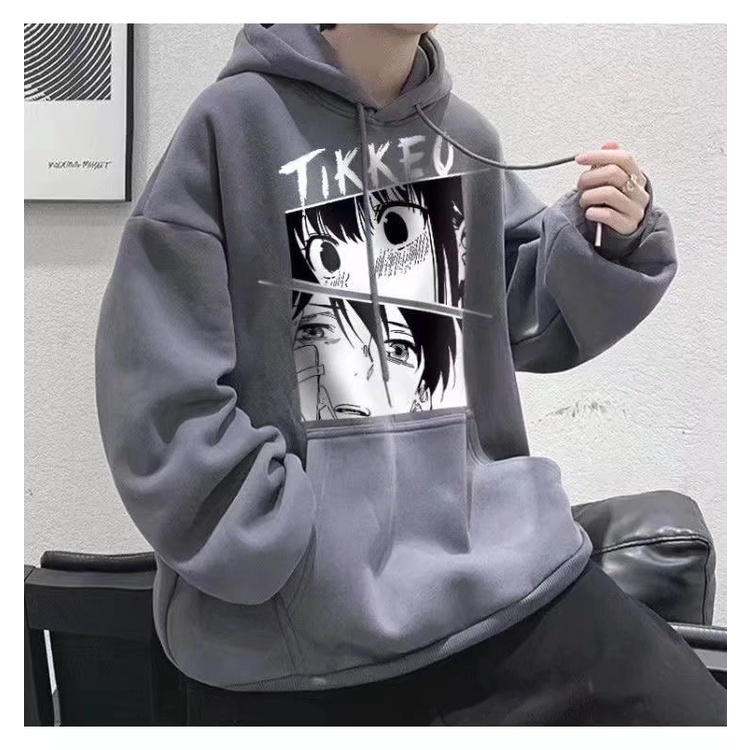 ÁO nỉ HOODIES nam nữ dáng rộng in hình anime TIKKEO phong cách đường phố Nhật Bản