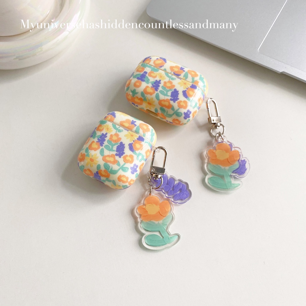 Vỏ Bảo Vệ Hộp Sạc Tai Nghe compatible AirPods3 compatible AirPods3 compatible AirPods3 Họa Tiết Tranh Sơn Dầu 2021 Phong Cách Mới