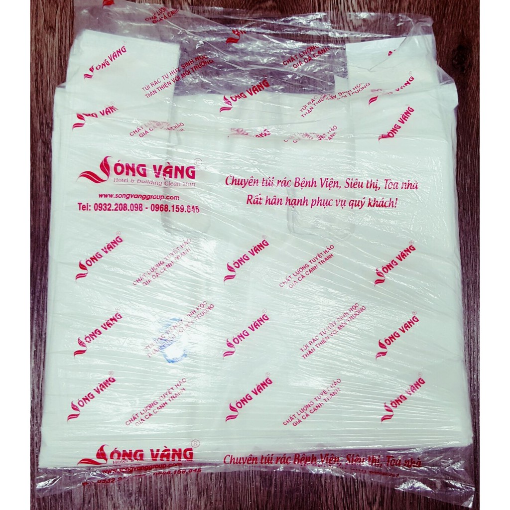 Túi đựng rác thải không in chữ màu vàng, xanh, đen, trắng (đủ size)