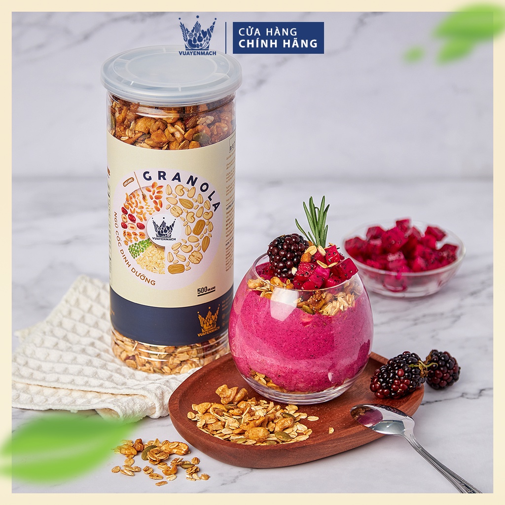 [Combo Dinh Dưỡng] Granola Ăn Kiêng Siêu Hạt 500gr + Táo Đỏ Thượng Hạng 350gr VUA YẾN MẠCH