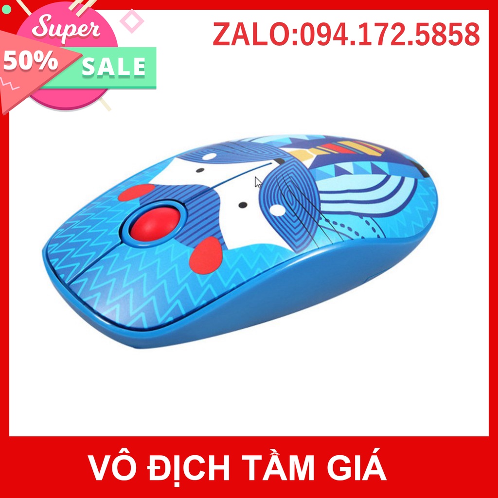 (Hàng Chính Hãng) Chuột Không Dây Họa Tiết Kute Forter V8 Slient Mouse