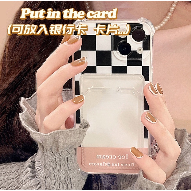 Ốp lưng iphone Ốp Điện Thoại Mềm Chống Rơi Có Ngăn Đựng Thẻ Cho Iphone 13 14 11ProMax / XR / xmax XS 13promax 7p / 8p / 13MINI Dinuo case