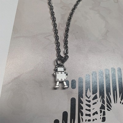 PDSTYLE tự chế chăm sóc Android Couple Necklace cá tính hơi nước sóng Retro hip hop Áo len chuỗi ins