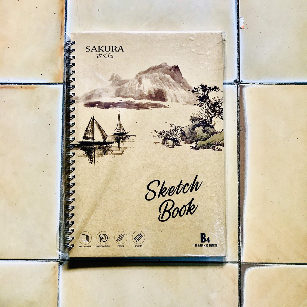 Vở Vẽ Sakura Kraft Khổ B4 - 30 Tờ (Vở Vẽ SKETCH BOOK)