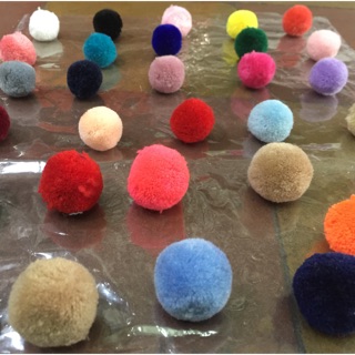 Pom pom 2cm 2,5cm 3cm (chọn màu liên hệ)