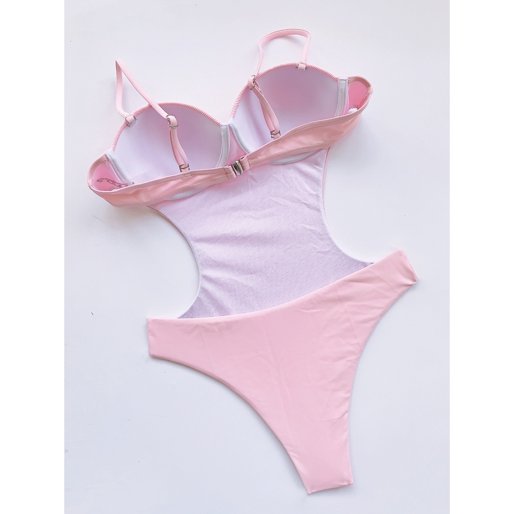 Bộ Đồ Bơi Một Mảnh Màu Trơn Có Gọng Nâng Ngực Cho Nữ