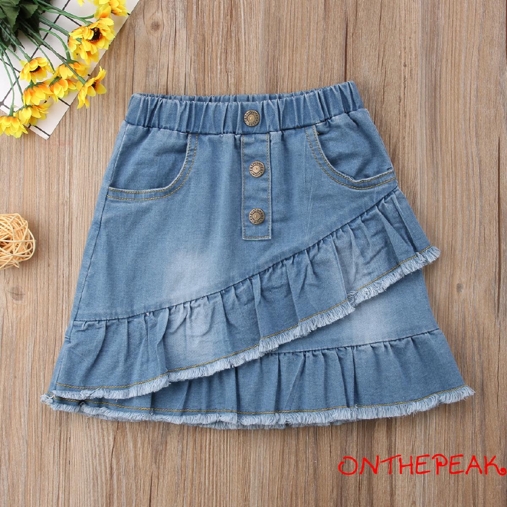 Chân Váy Jeans Cho Bé Gái