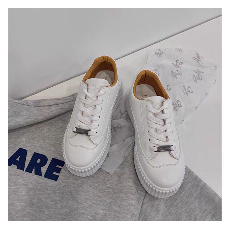 Giày Sneaker Da mềm đế bánh mì nữ | Ảnh thật cuối