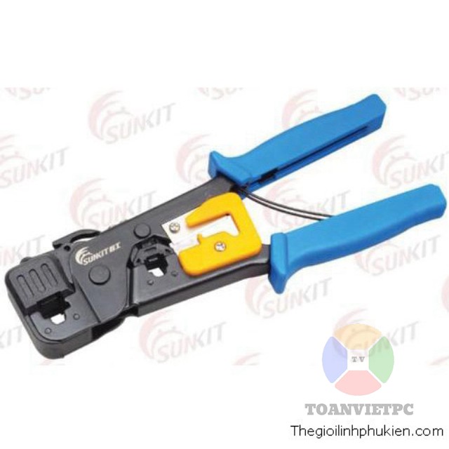Kìm Bấm Hạt Mạng Xuyên Thấu TOOLS Tặng kèm 10 đầu bấm