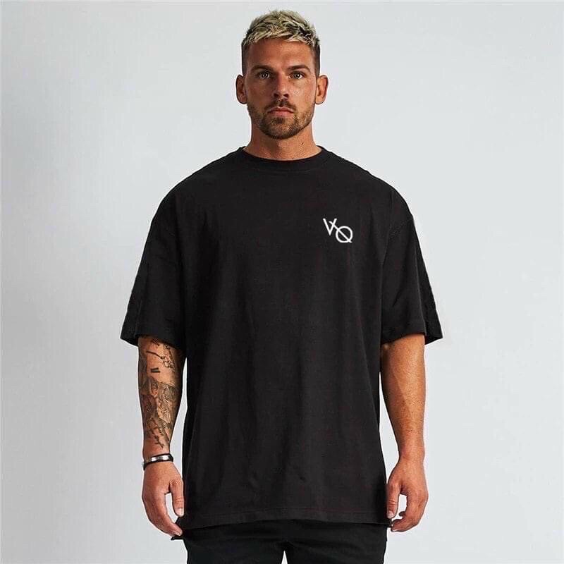 Áo thun oversize tập gym nam vải cotton chất đẹp