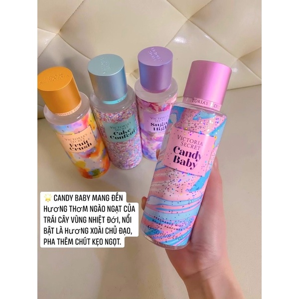 Xịt toàn thân Vic bộ sưu tập CANDY 250ml