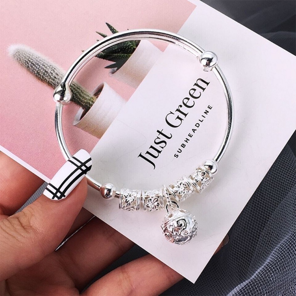 Sẵn sàng New cross-biên giới hot bán bạc mạ cung điện vòng đeo tay chuông của phụ nữ Châu Âu và Mỹ thời trang tất cả các-phù hợp với chạy hạt vòng tay smar