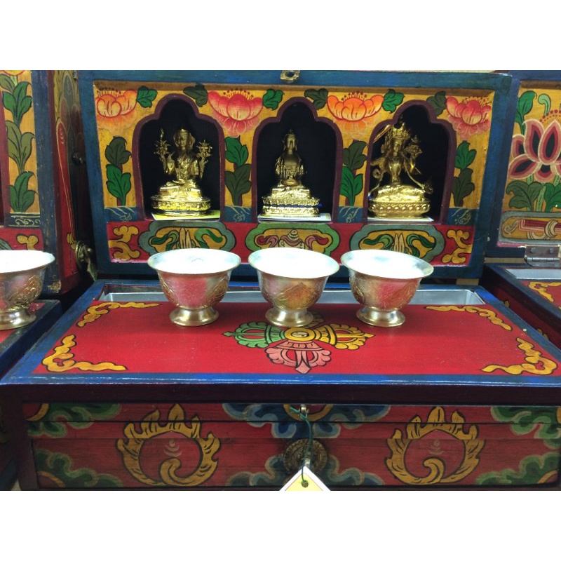 HỘP GAO GỖ NEPAL 13cm x 26cm  | TỦ THỜ MINI 3 TƯỢNG