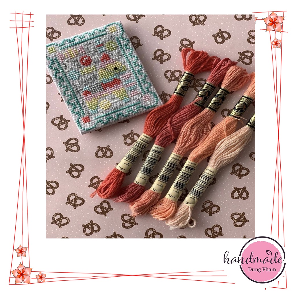 Giá 1k6/ tép🌿SET 5 TÉP CHỈ THÊU - MÀU NHƯ HÌNH / Chỉ thêu DC - CXC