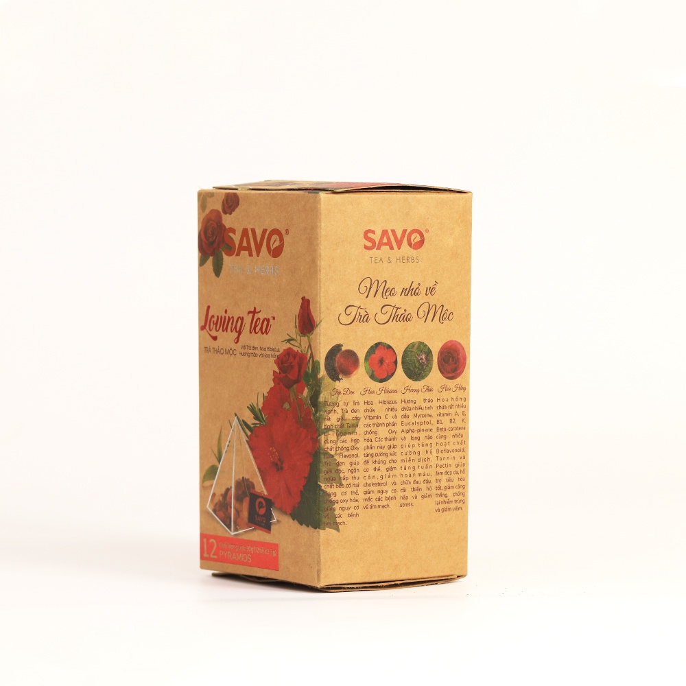 Trà SAVO loving tea 12 gói x 2,5g KPHUCSINH - Hàng Chính Hãng