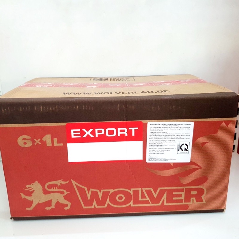 [Mã LIFEAU5SALE giảm 20k đơn 50k] Thùng 6 lon 1 lít wolver special racing 10w-40 full tổng họp api SN