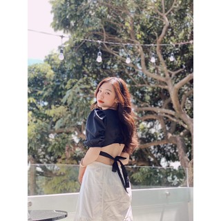 Áo buộc nơ eo