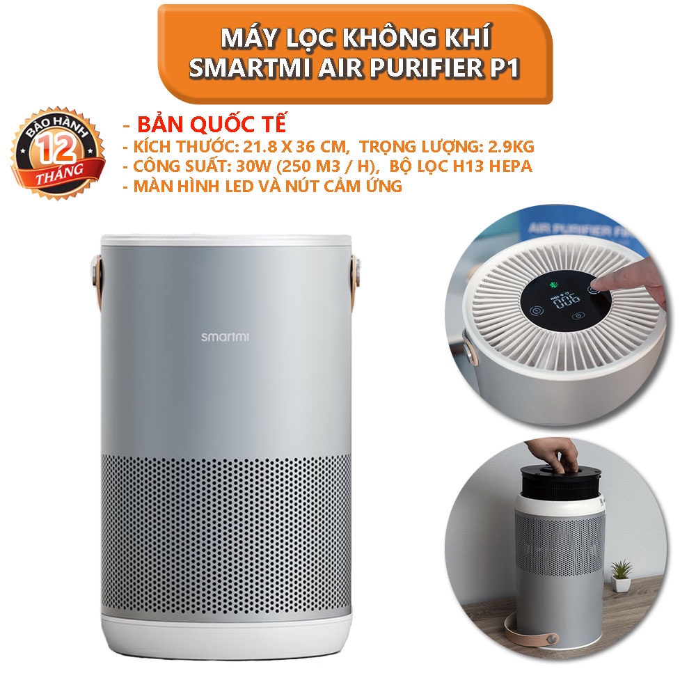 Máy lọc không khí Xiaomi Smartmi Air Purifier P1 - Bảo hành 12 tháng - Shop Thế Giới Điện Máy