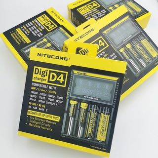 Sạc pin thông minh đa năng Nitecore D4 có màn hình LCD hiển thị chế độ