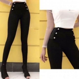 Quần tregging lưng cao nạm đinh 2 bên