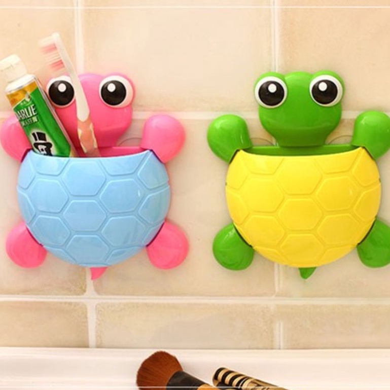 PVN1862 Dụng cụ cắm bàn chải và kem đánh răng hình chú rùa T2