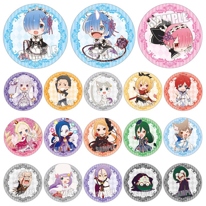 Huy hiệu cài áo IN HÌNH Re:Zero Bắt đầu lại ở một thế giới khác anime chibi dễ thương tiện lợi m1