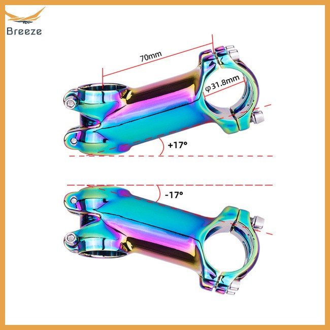 Phụ Kiện Kẹp Điều Chỉnh 7 / 17 Độ 60-110mm Bằng Hợp Kim Nhôm Nhiều Màu Sắc Cho Tay Lái Xe Đạp Leo Núi 31.8mm