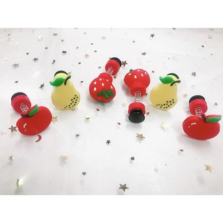 sticker gắn dép - jibit lò xo hoa quả