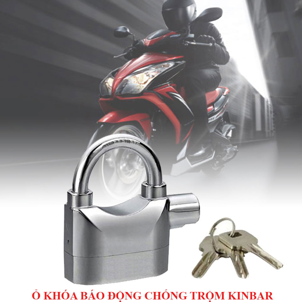 Ổ khóa báo động chống trộm Kinbar CT02 khóa càng xe máy khóa đĩa xe máy khóa cửa an toàn cao cấp có chuông báo.