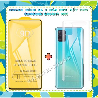 Combo dán ppf mặt lưng M51 và Kính cường lực full màn hình Samsung galaxy M51