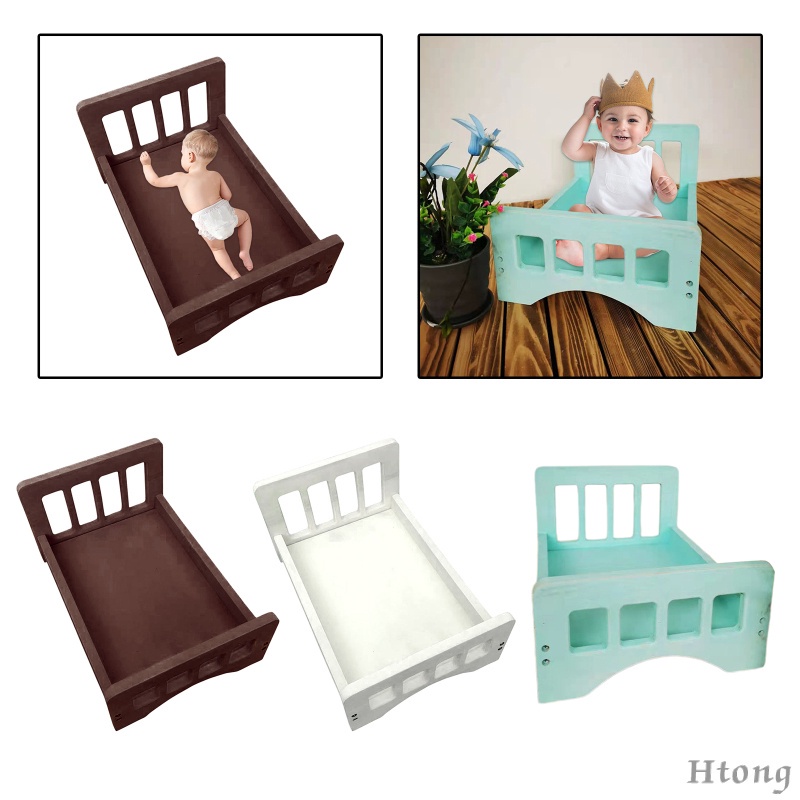 Giường Ngủ Bằng Gỗ Dùng Làm Phông Nền Chụp Ảnh Cho Bé Sơ Sinh