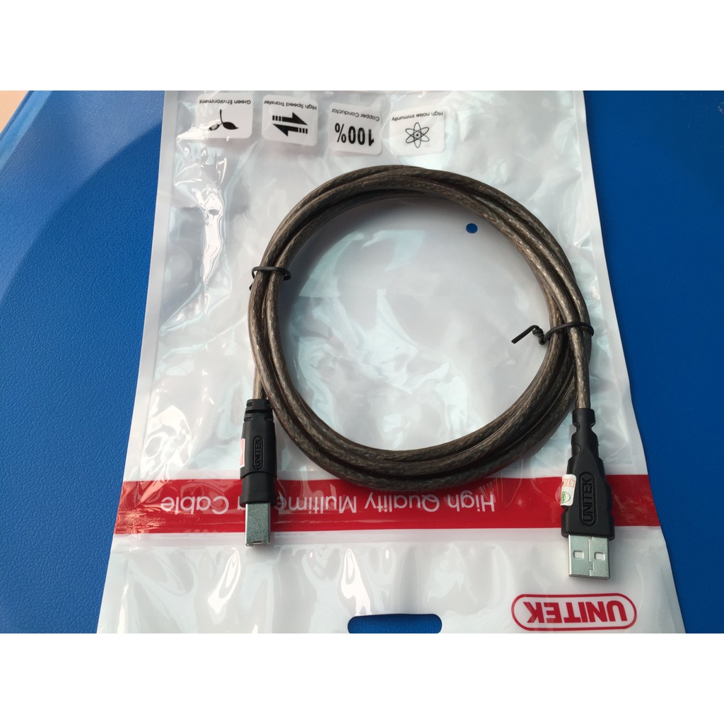 Cáp máy in chống nhiễu 1.5m Unitek IN1.5 - Cable Printer Unitek 1.5m