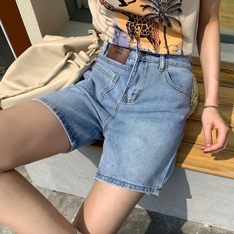 Quần short jean IELGY lưng cao thời trang năng động cá tính dành cho nữ