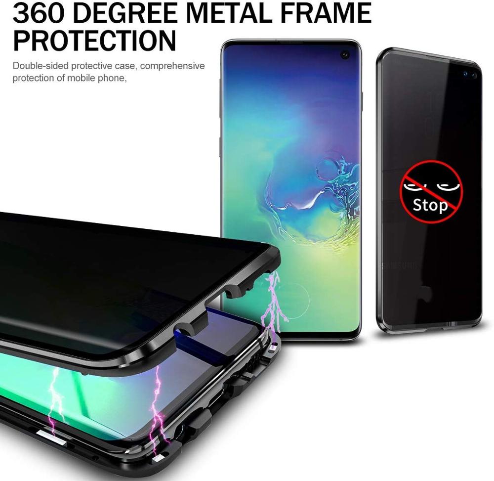 Ốp điện thoại hai mặt có nắp đậy chống nhìn trộm cho SAMSUNG S8 S9 S10 PLUS S10E