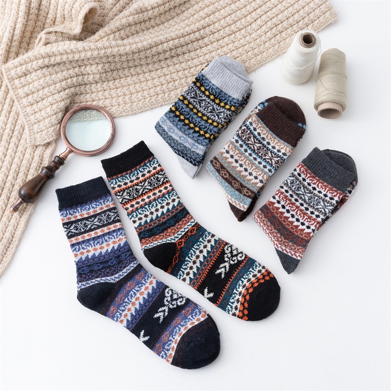 [TonaShoe] Tất Thổ Cẩm Cổ Cao Nhiều Loại Phù Hợp Cả Nam Và Nữ M1