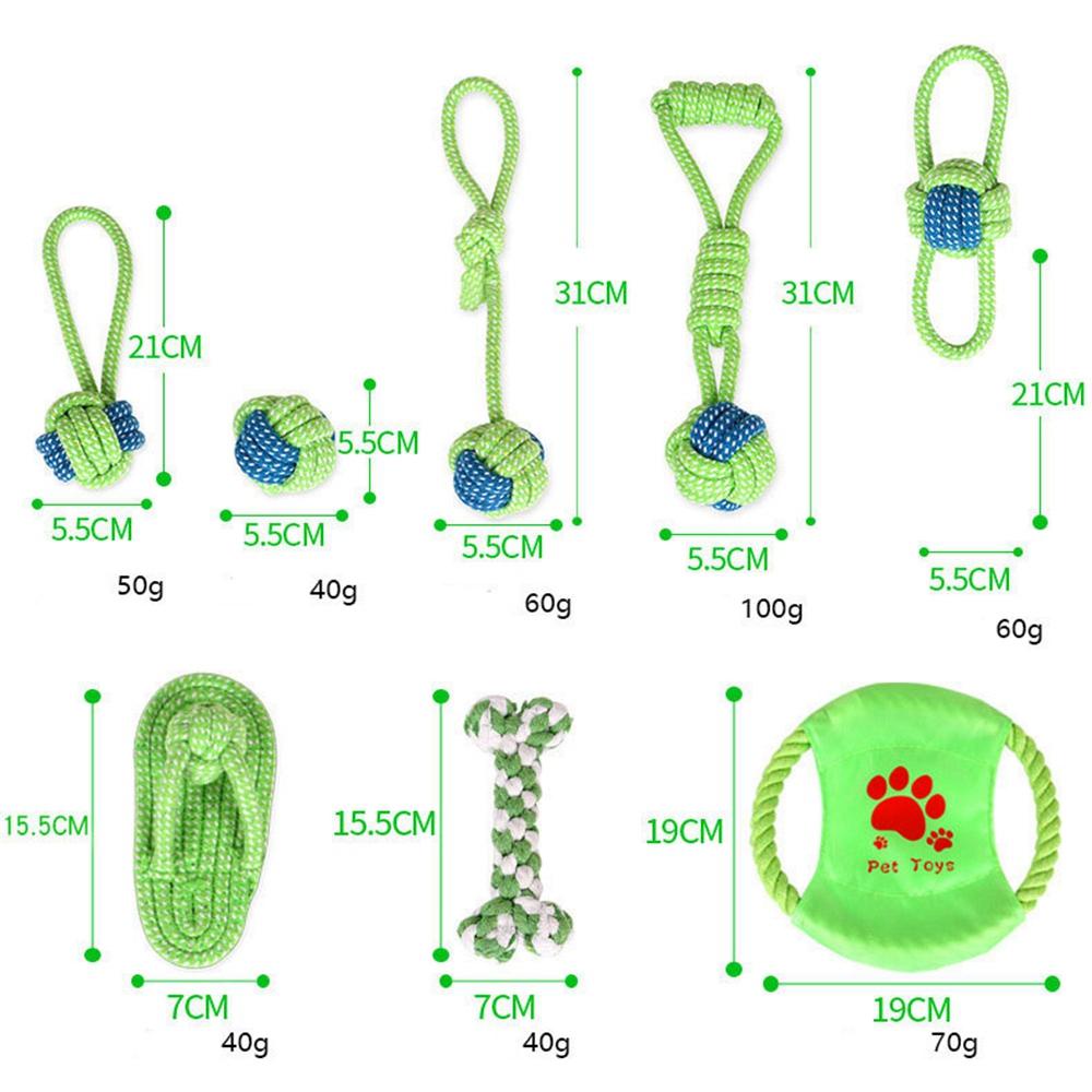 SUSANS Đồ Chơi GặM HìNh Quả BóNg Cotton MàU Xanh Lá Cho Thú Cưng