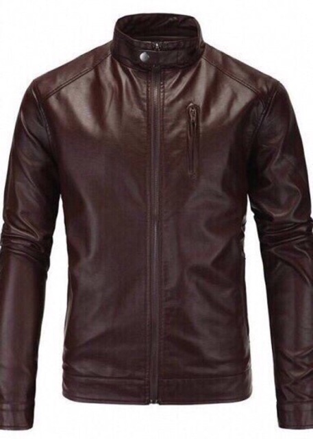 Áo khoác da túi trên