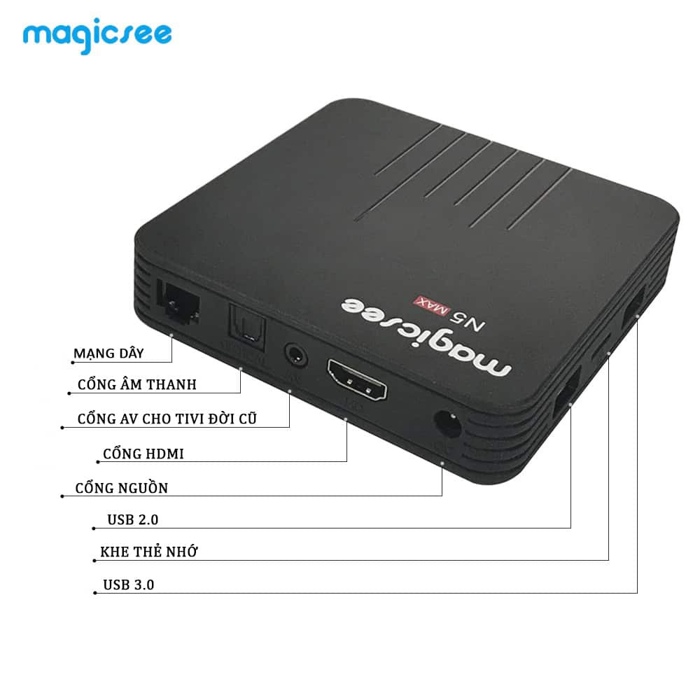 Android Tivi Box Magicsee N5 Max S905X3 – Ram 4GB - Android tivi box giải trí tốt nhất 2021