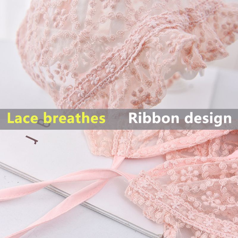 Mũ Chống Nắng Vải Cotton Phối Ren Hoa Dễ Thương Dùng Làm Đạo Cụ Chụp Ảnh Cho Bé Sơ Sinh